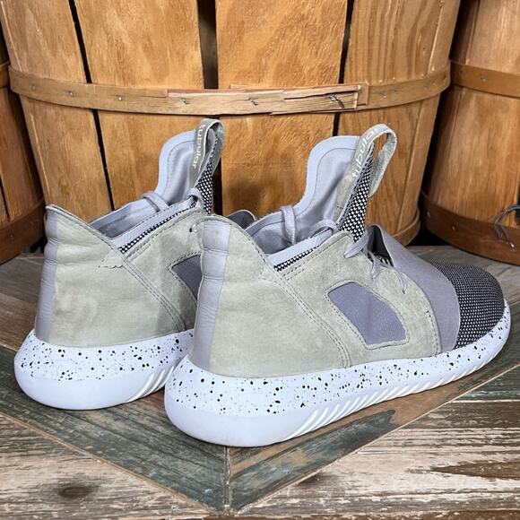 Adidas Tubular Defiant Clear Granite Gray Tan Suede BB5117 Sneakers Womens 8.5 - Picture 5 of 11